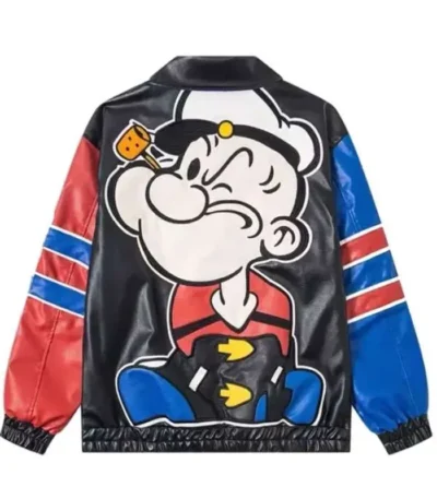 Popeye The Sailor Man Leather Jacket
