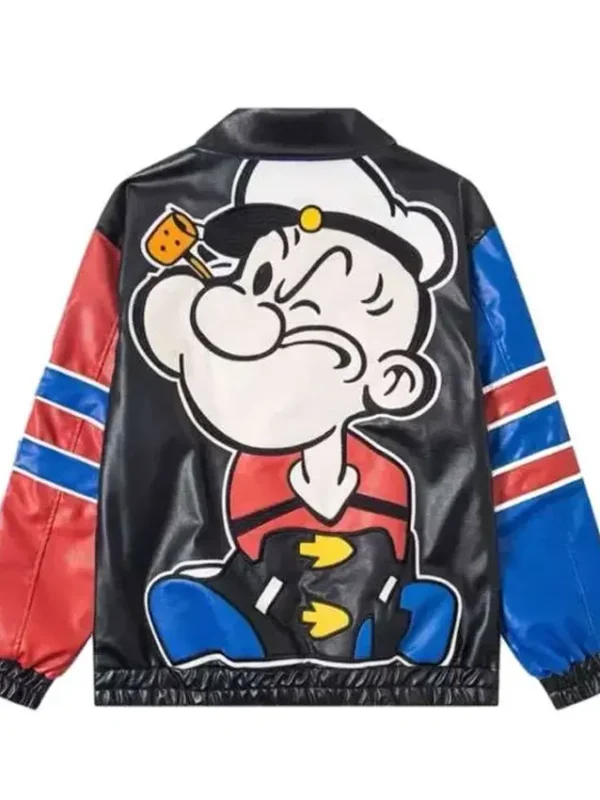 Popeye The Sailor Man Leather Jacket