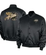 Pro Basketball All-Star 2026 Black Satin Jacket