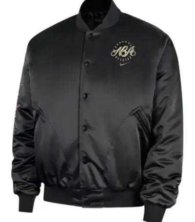 Pro Basketball All-Star 2026 Black Satin Jacket