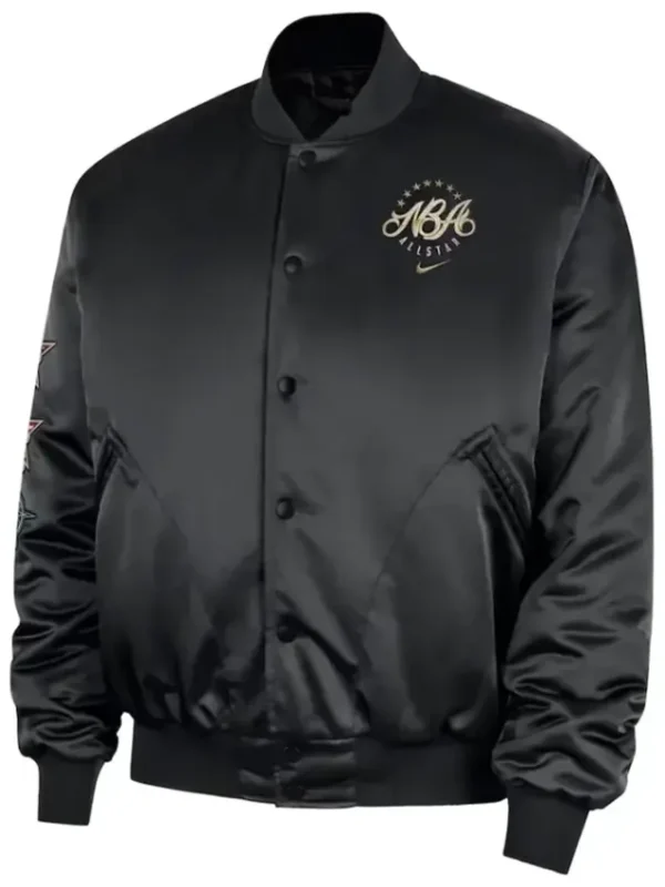 Pro Basketball All-Star 2026 Black Satin Jacket