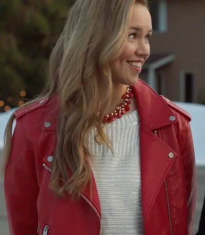 Confessions of a Christmas Letter 2024 Lily Red Biker Jacket