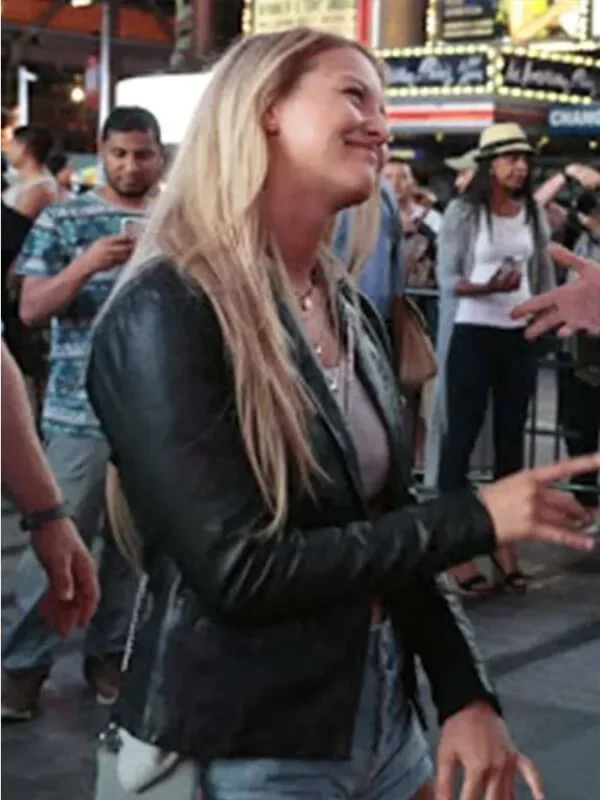 The Fosters Angeline Appel Black Leather Jacket