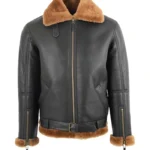 RAF Black B-3 Bomber Shearling Jacket