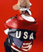 Txyy USA Flag Leather Jacket