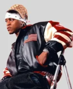 Txyy USA Flag Leather Jacket