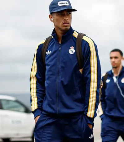 Real Madrid Adidas Navy Blue Track Jacket