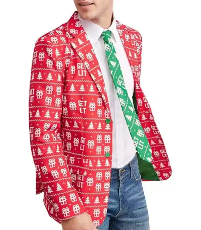 Red Christmas Suit Jacket