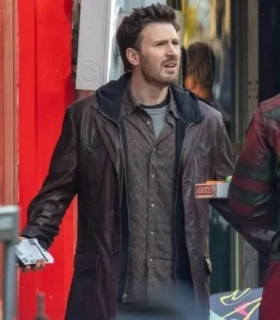Red One 2023 Chris Evans Leather Jacket