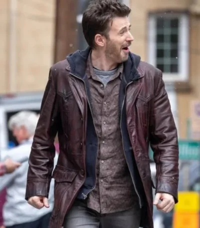 Red One 2023 Chris Evans Leather Jacket