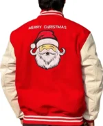 Red and White Christmas Varsity Jacket