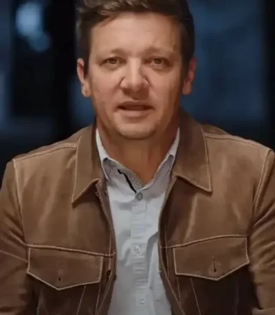 Rennervations 2023 Jeremy Renner Brown Suede Jacket