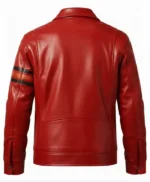 Retro Casual Red Leather Jacket