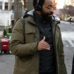 Rob Peace 2024 Chiwetel Ejiofor Green Hooded Jacket