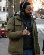 Rob Peace 2024 Chiwetel Ejiofor Green Hooded Jacket