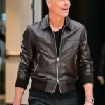 Rob Pelinka Black Leather Zip Up Jacket