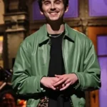 SNL Timothée Chalamet Green Jacket