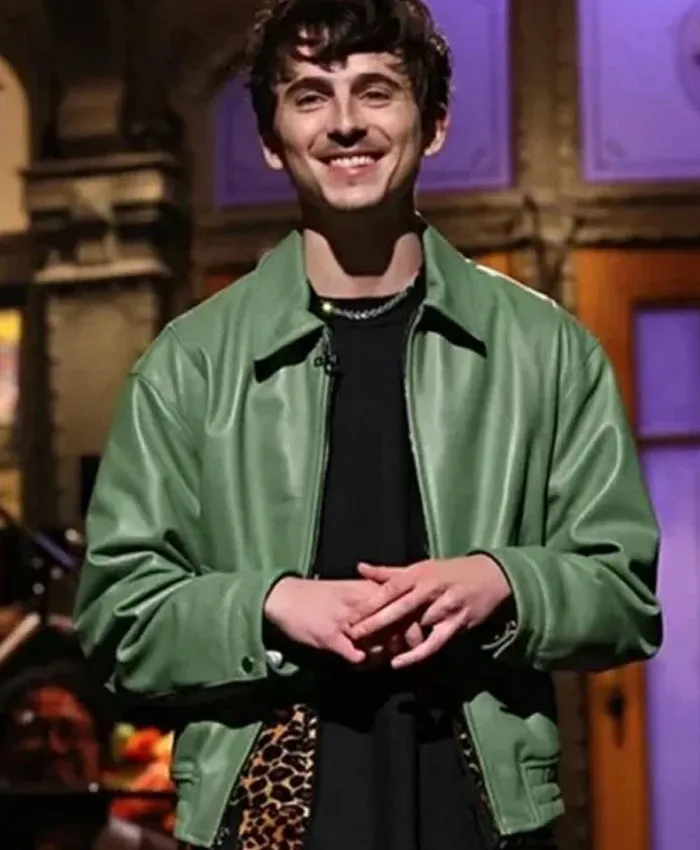 SNL Timothée Chalamet Green Jacket SNL Timothée Chalamet Green Jacket
