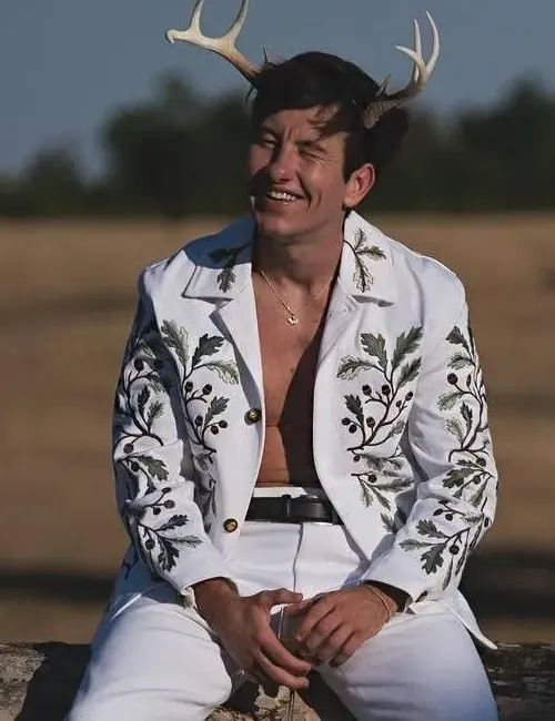 Barry Keoghan White Jacket Barry Keoghan White Jacket