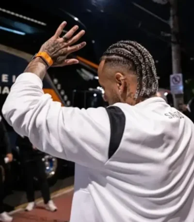 Neymar Santos FC White Track Jacket