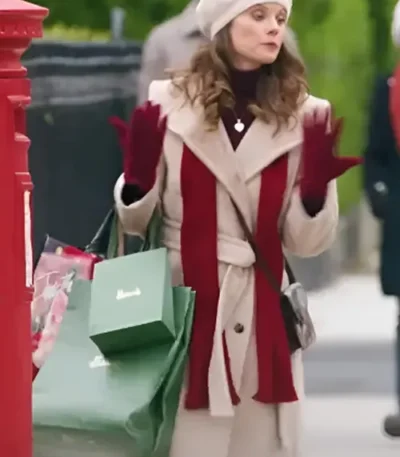 Georgia Bright Christmas in Notting Hill Trench Coat