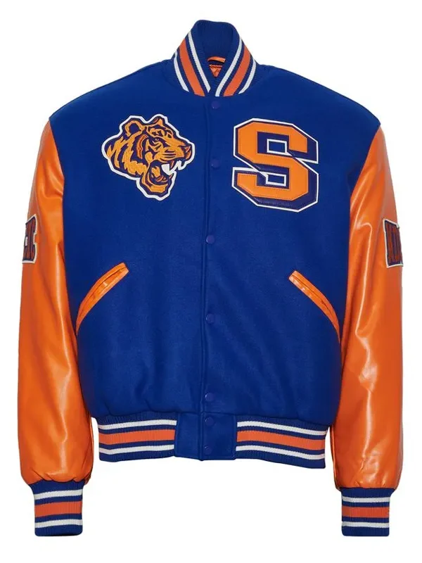 Savannah State University Royal and Orange Varsity Jacket