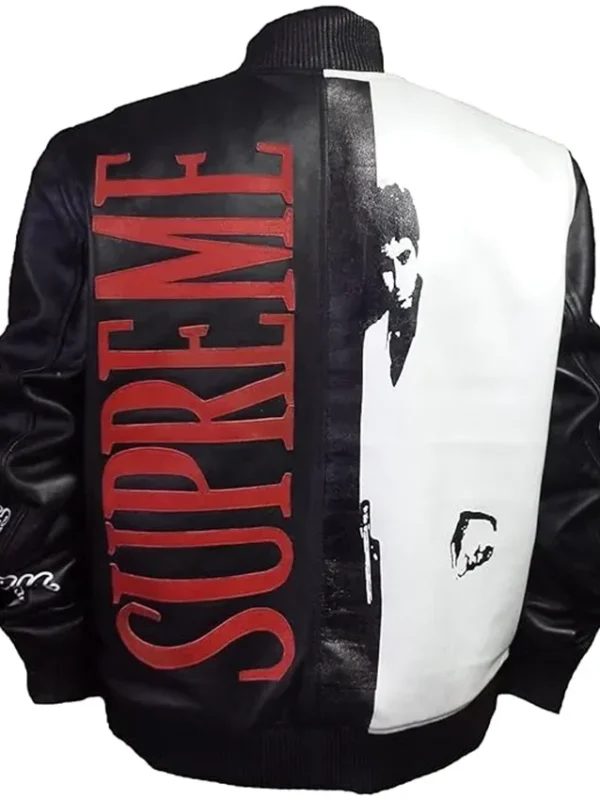 Scarface Al Pacino Black Leather Jacket