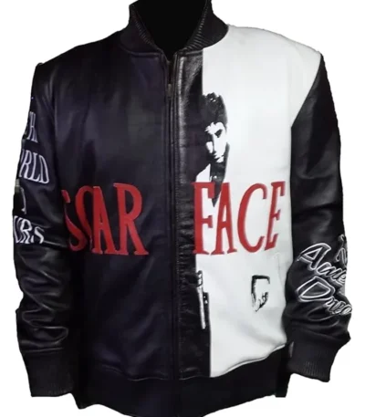 Scarface Al Pacino Black Leather Jacket