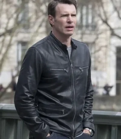 Scott Foley Whiskey Cavalier Leather Jacket Black