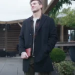 Scott Michael Foster Return to Office Black Wool Coat