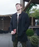 Scott Michael Foster Return to Office Black Wool Coat