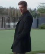 Scott Michael Foster Return to Office Black Wool Coat