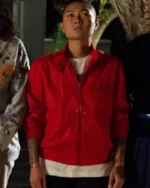 Scream Queens Jeanna Han Red Bomber Jacket