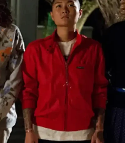 Scream Queens Jeanna Han Red Bomber Jacket