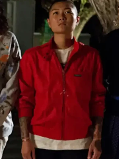 Scream Queens Jeanna Han Red Bomber Jacket