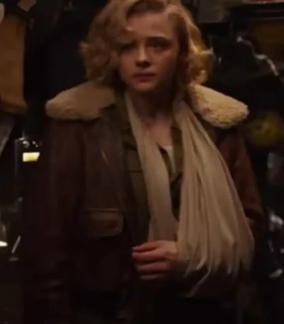 Shadow in the Cloud Maude Garrett Shearling Collar Jacket