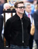Brad Pitt F1 Black Suede Jacket