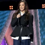 Hailee Steinfeld D23 Disney Event Black Peplum Jacket