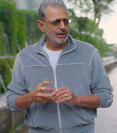 Kaos 2024 Jeff Goldblum Grey Track Jacket