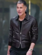 Rob Pelinka Black Leather Zip Up Jacket