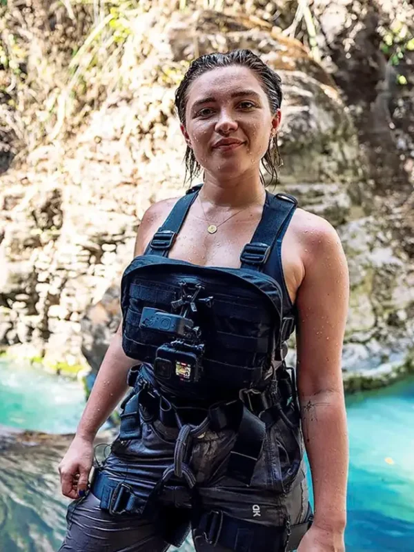 Florence Pugh Running Wild With Bear Grylls Vest