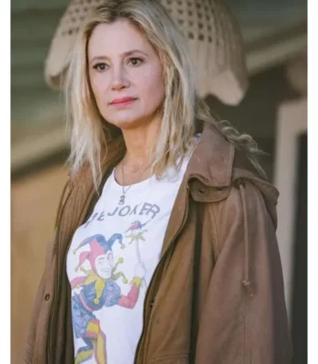 Signing Tony Raymond Mira Sorvino Brown Jacket
