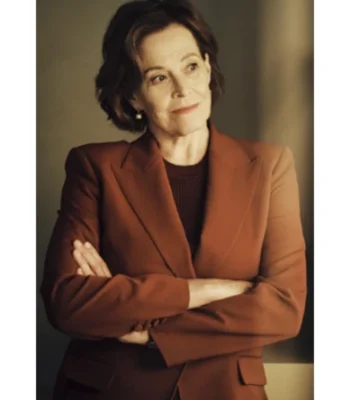 Sigourney Weaver Dust Bunny Red Blazer