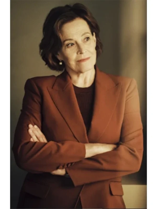 Sigourney Weaver Dust Bunny Red Blazer