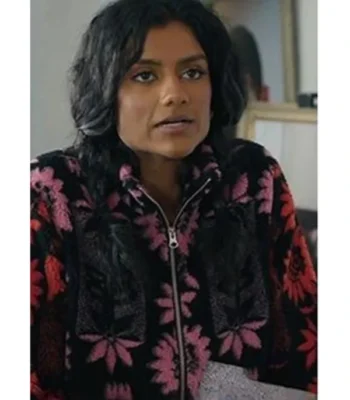 Simone Ashley Picture This Black Floral Jacket