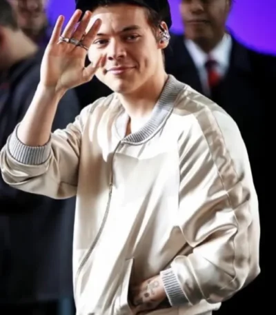 Harry Style Metallic Satin Jacket