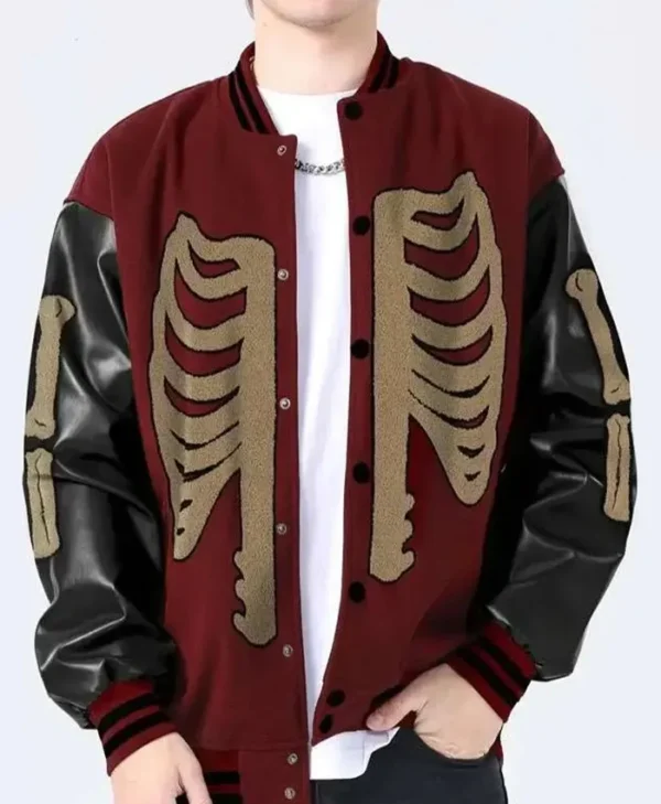 Skeleton Baseball Varsity Jacket