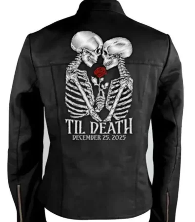 Skeleton Til Death Leather Jacket