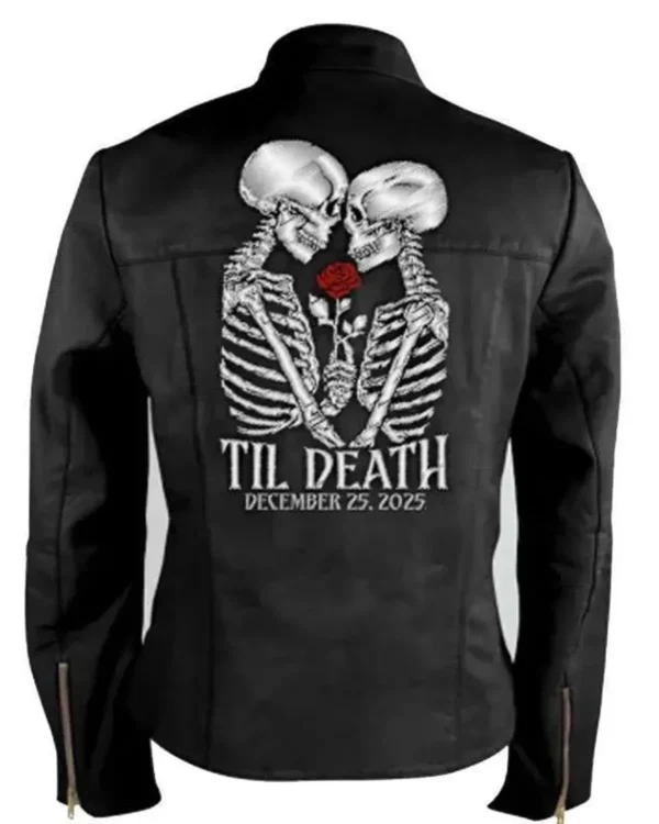 Skeleton Til Death Leather Jacket