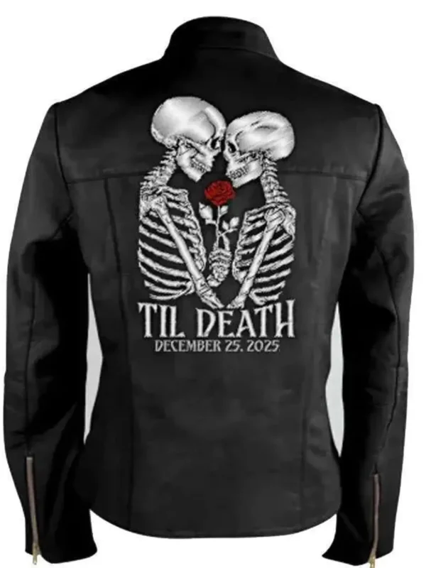 Skeleton Til Death Leather Jacket
